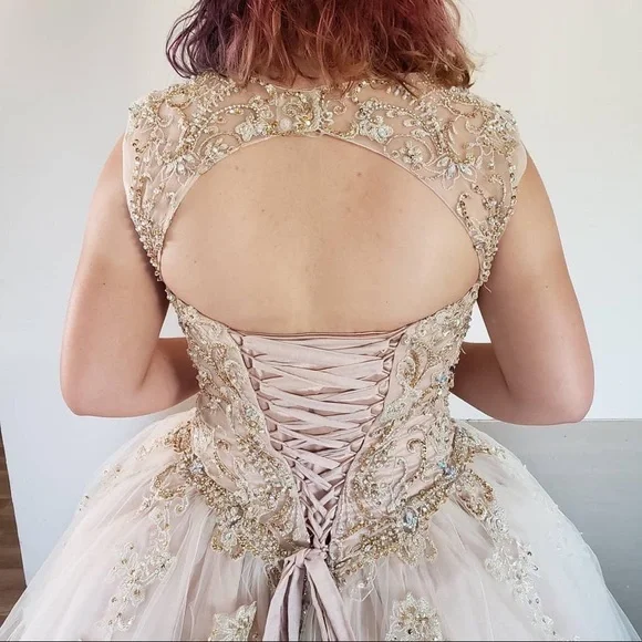Prevue Dresses Champagne Prom Dress Poshmark